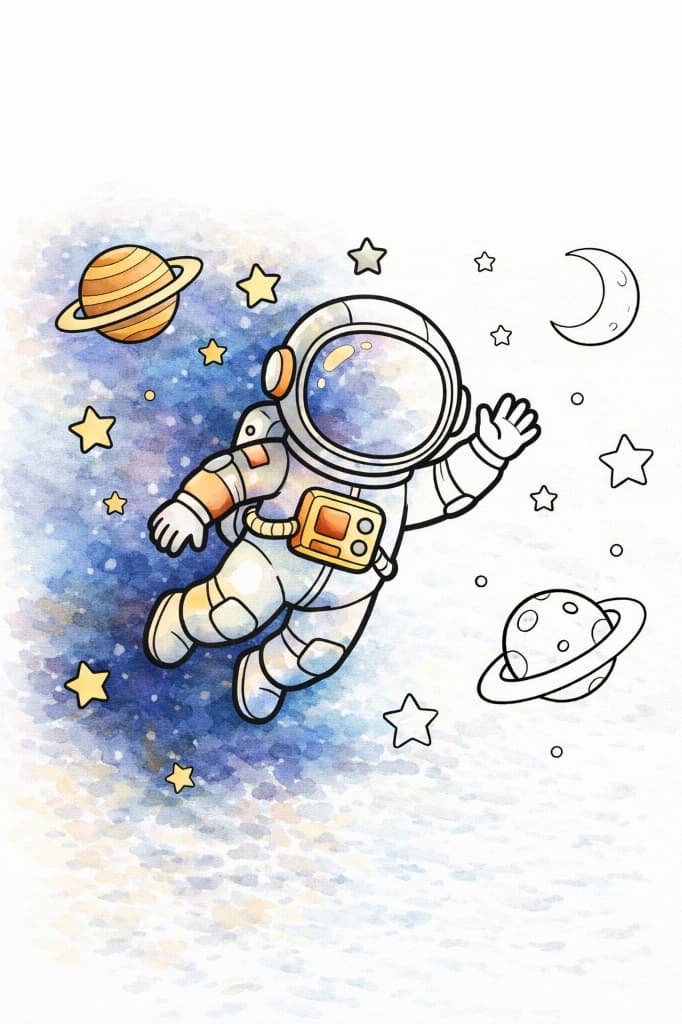 Dibujo de astronauta